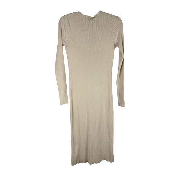 Lovers and Friends Phoenix Mini Dress Ribbed Crystal Button Elegant Ivory Size S - Picture 8 of 9